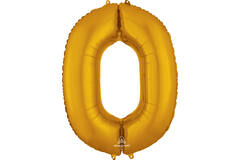 Foil Balloon - Number - 0 - Gold - 86 cm